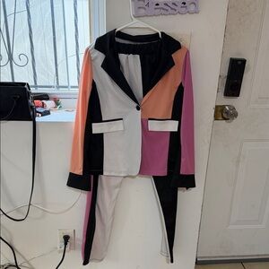 Colorblock Women's Jacket and pant set